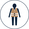 individu avec gilet de sauvetage